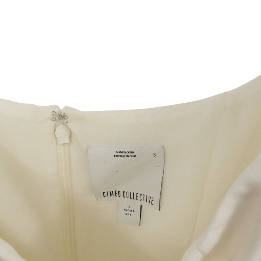C/MEO Collective Over Again Long Sleeve Ivory Mini Dress S 4 - Picture 6 of 7
